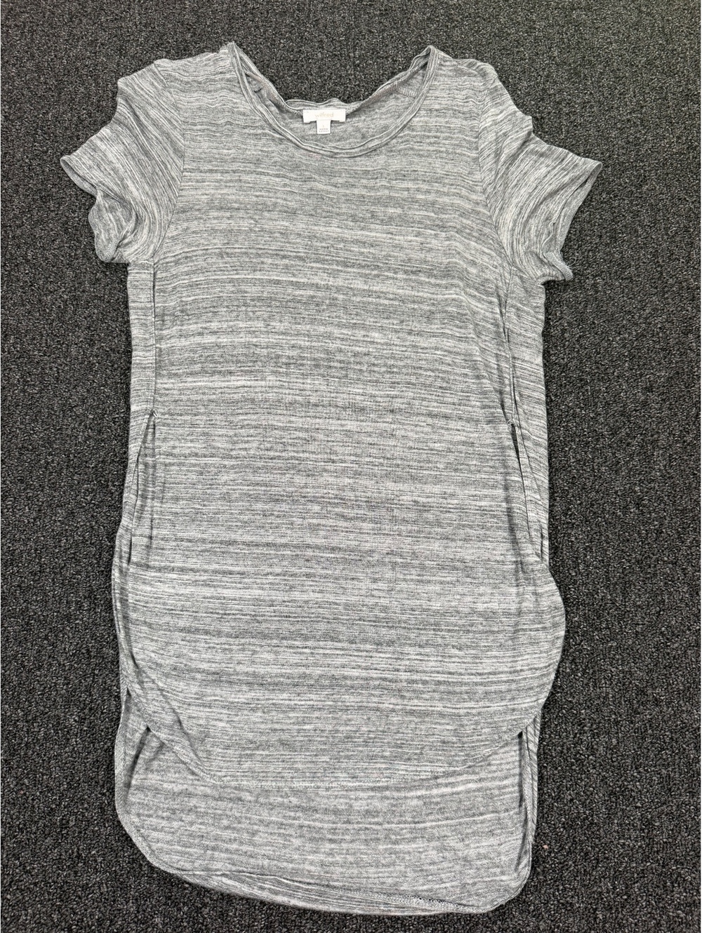 Wilfred Heather Gray Short Sleeve T-Shirt high low tunic